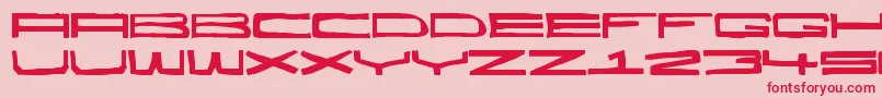 Hecatombe Font – Red Fonts on Pink Background