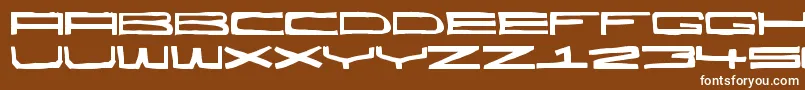 フォントHecatombe – 茶色の背景に白い文字