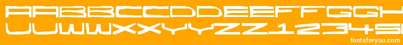 Hecatombe Font – White Fonts on Orange Background