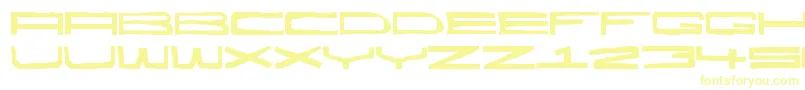 Hecatombe Font – Yellow Fonts on White Background