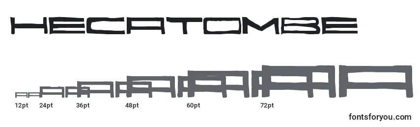 Hecatombe Font Sizes