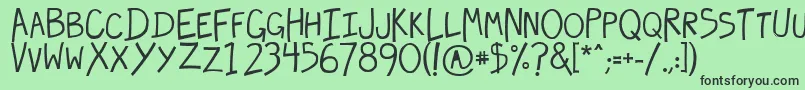 hecubus Font – Black Fonts on Green Background