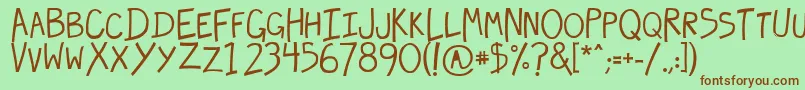 hecubus Font – Brown Fonts on Green Background