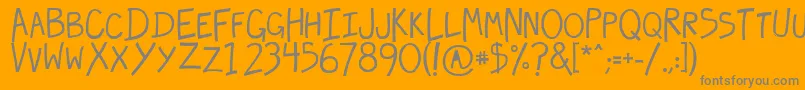 hecubus Font – Gray Fonts on Orange Background