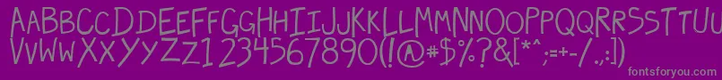 hecubus Font – Gray Fonts on Purple Background
