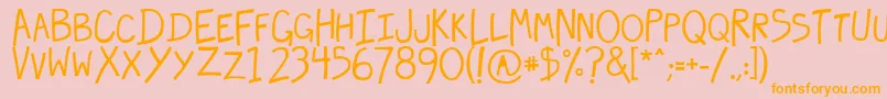 hecubus Font – Orange Fonts on Pink Background