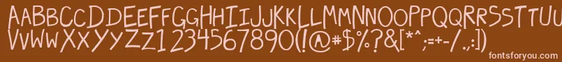 hecubus Font – Pink Fonts on Brown Background