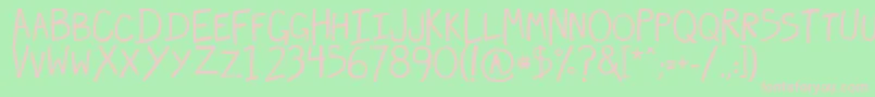 hecubus Font – Pink Fonts on Green Background