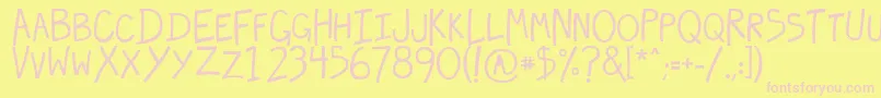 hecubus Font – Pink Fonts on Yellow Background