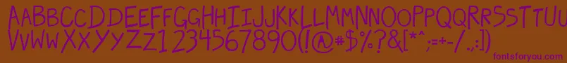 hecubus Font – Purple Fonts on Brown Background