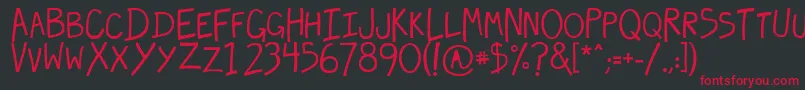 hecubus Font – Red Fonts on Black Background