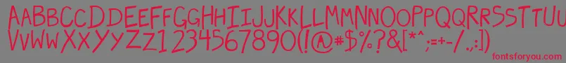 hecubus Font – Red Fonts on Gray Background