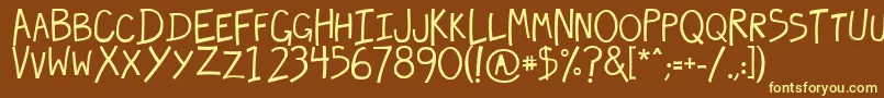 hecubus Font – Yellow Fonts on Brown Background