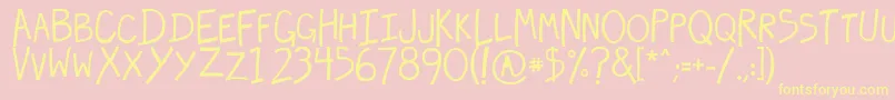 hecubus Font – Yellow Fonts on Pink Background