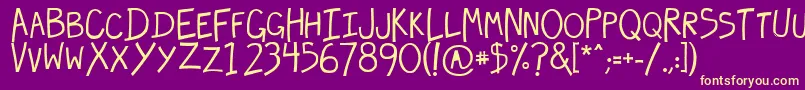 hecubus Font – Yellow Fonts on Purple Background
