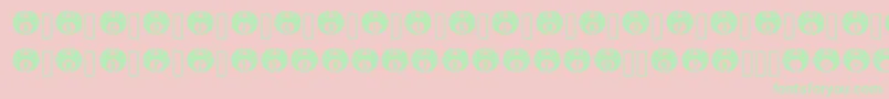 Hedhead Regular Font – Green Fonts on Pink Background