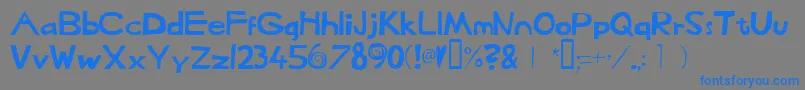 Heffaklump Font – Blue Fonts on Gray Background