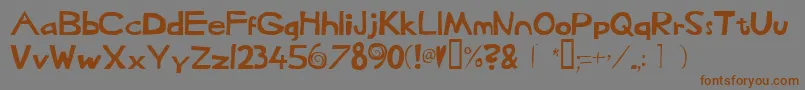 Heffaklump Font – Brown Fonts on Gray Background