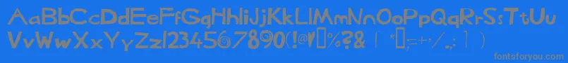 Heffaklump Font – Gray Fonts on Blue Background