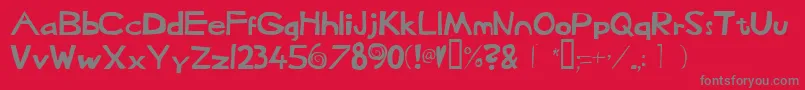Heffaklump Font – Gray Fonts on Red Background