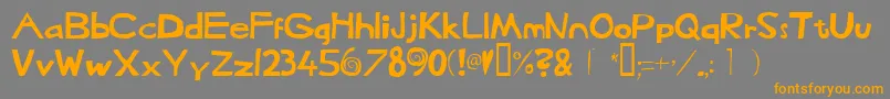 Heffaklump Font – Orange Fonts on Gray Background