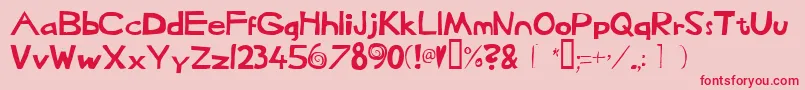Heffaklump Font – Red Fonts on Pink Background