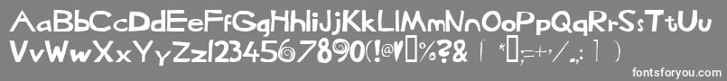 Heffaklump Font – White Fonts on Gray Background