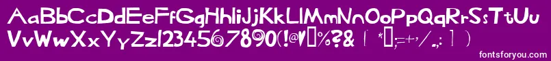 Heffaklump Font – White Fonts on Purple Background