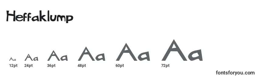 Размеры шрифта Heffaklump (129277)