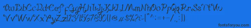 Hegorustow Font – Black Fonts on Blue Background