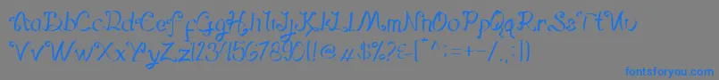 Hegorustow Font – Blue Fonts on Gray Background