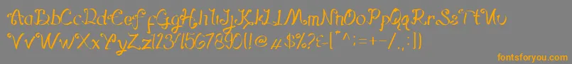 Hegorustow Font – Orange Fonts on Gray Background