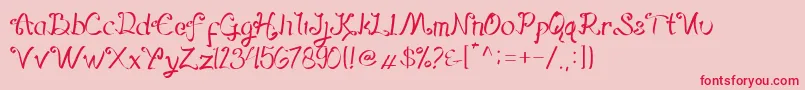Hegorustow Font – Red Fonts on Pink Background