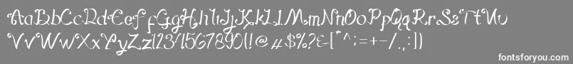 Hegorustow Font – White Fonts on Gray Background