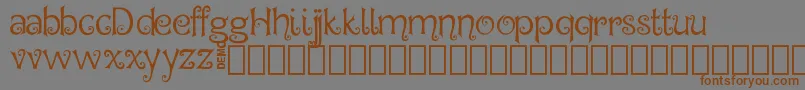 Шрифт Hegran Demo – коричневые шрифты на сером фоне