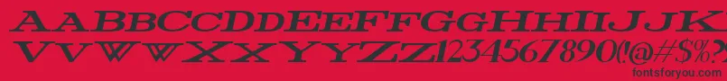 fuente FatWideItalic – Fuentes Negras Sobre Fondo Rojo