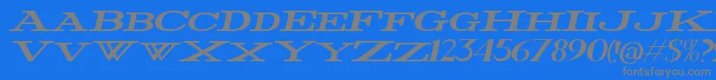 fuente FatWideItalic – Fuentes Grises Sobre Fondo Azul