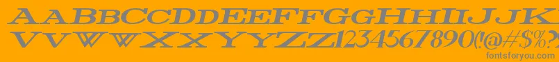 fuente FatWideItalic – Fuentes Grises Sobre Fondo Naranja