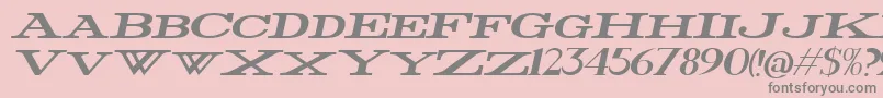 FatWideItalic Font – Gray Fonts on Pink Background