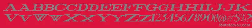 Шрифт FatWideItalic – серые шрифты на красном фоне