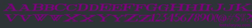 Police FatWideItalic – polices violettes sur fond noir