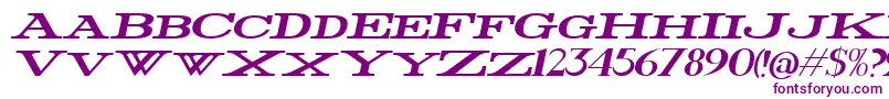 FatWideItalic Font – Purple Fonts on White Background