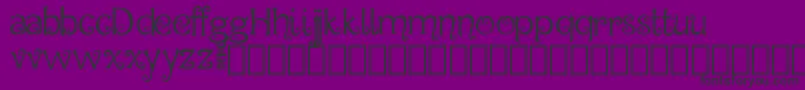 Hegran Demo-fontti – mustat fontit violetilla taustalla