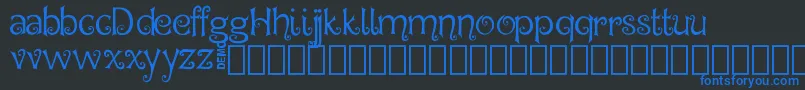 Hegran Demo Font – Blue Fonts on Black Background