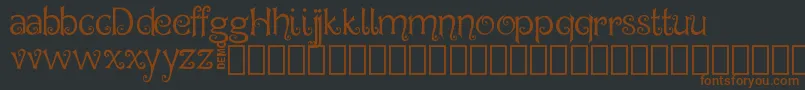Hegran Demo-fontti – ruskeat fontit mustalla taustalla
