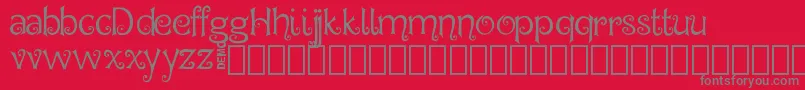 Hegran Demo Font – Gray Fonts on Red Background