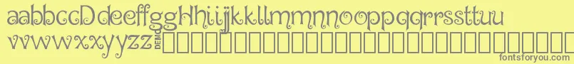 Hegran Demo Font – Gray Fonts on Yellow Background