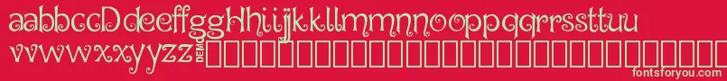 Hegran Demo Font – Green Fonts on Red Background