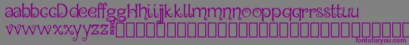 Czcionka Hegran Demo – fioletowe czcionki na szarym tle