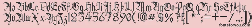 HEIDH    Font – Black Fonts on Pink Background